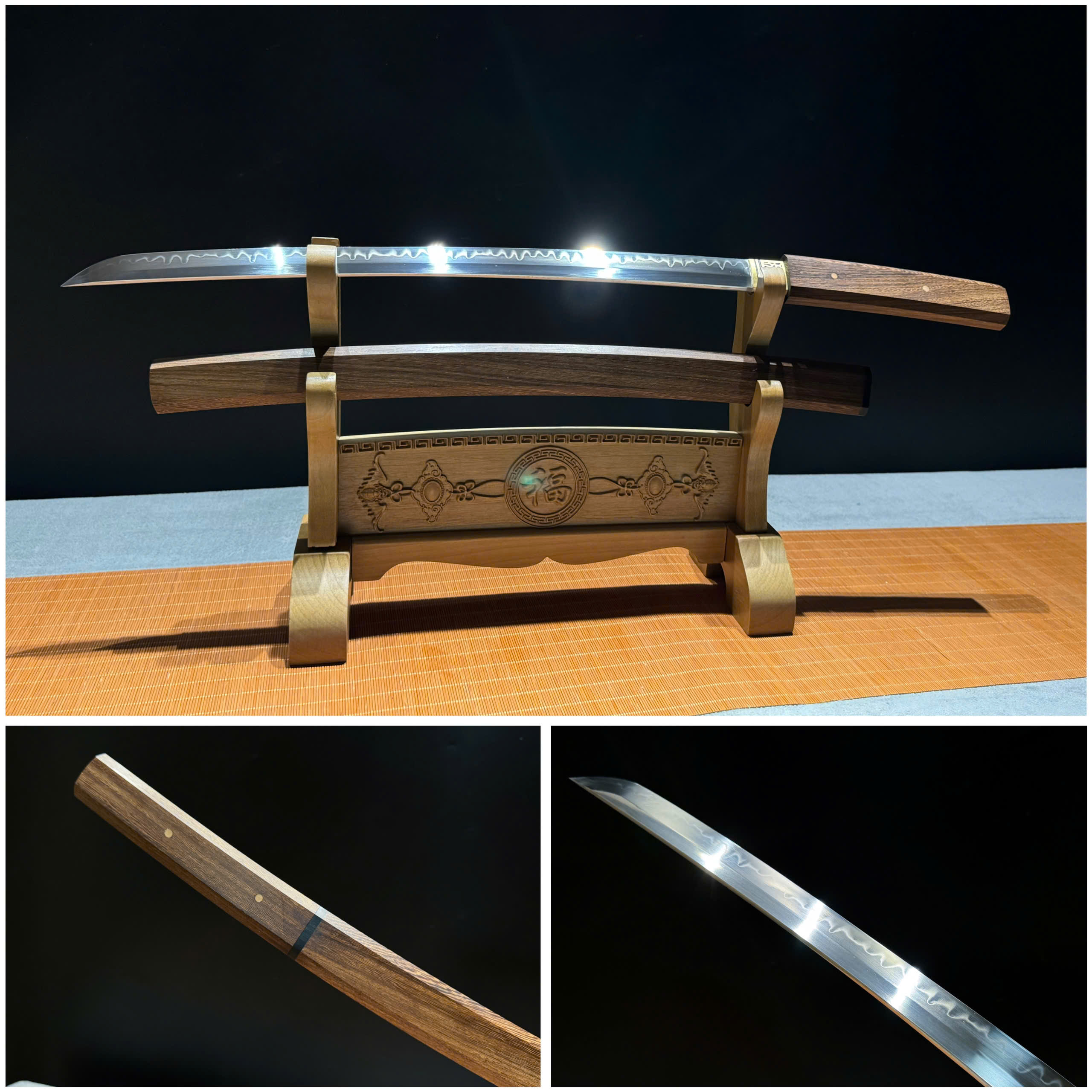 Wakizashi thép t10 / CLAY TEMPERED [MSP ]